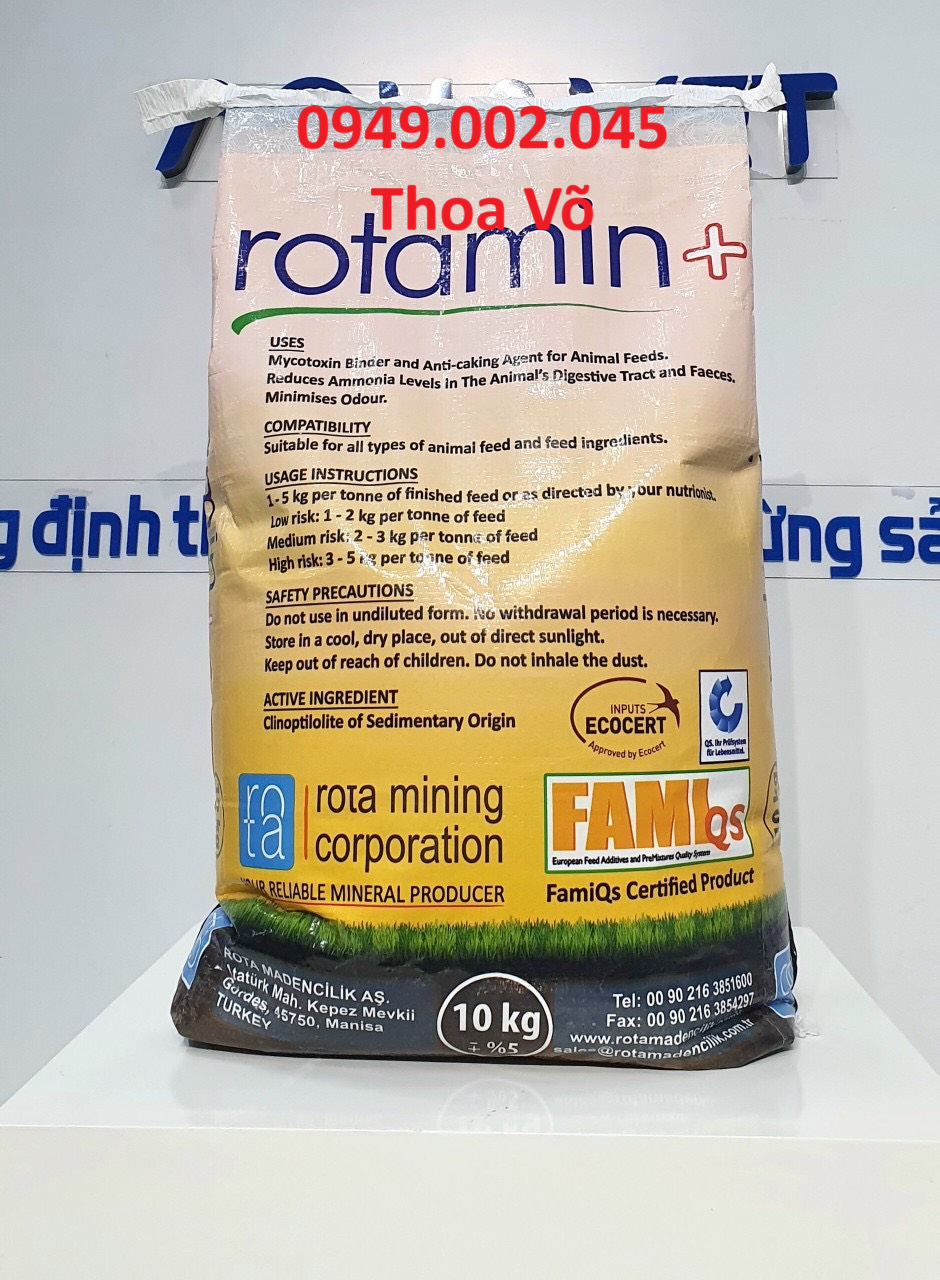 ROTAMIN – Khoáng trộn & tạt cao cấp, ngừa cong thân, đục cơ, giúp tôm cứng vỏ
